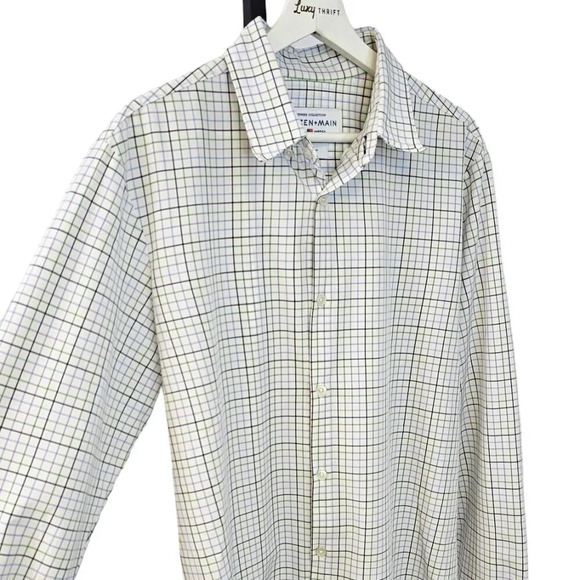 Mizzen+Main Mens Leeward Long Sleeve Button Down Shirt Size Large Trim Fit - Picture 7 of 8